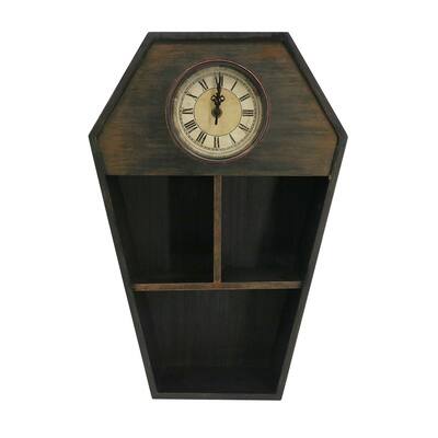 Midnight Moon Coffin Clock Tabletop Shelf By Ashland Michaels