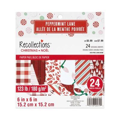 X Peppermint Lane Double Sided Paper Pad By Recollections