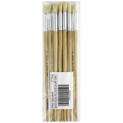 Pro Art 8 White Bristle Round Brush 12ct Michaels