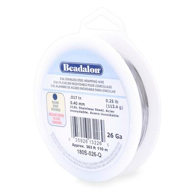 Beadalon Gauge Round L Stainless Steel Wrapping Wire Michaels