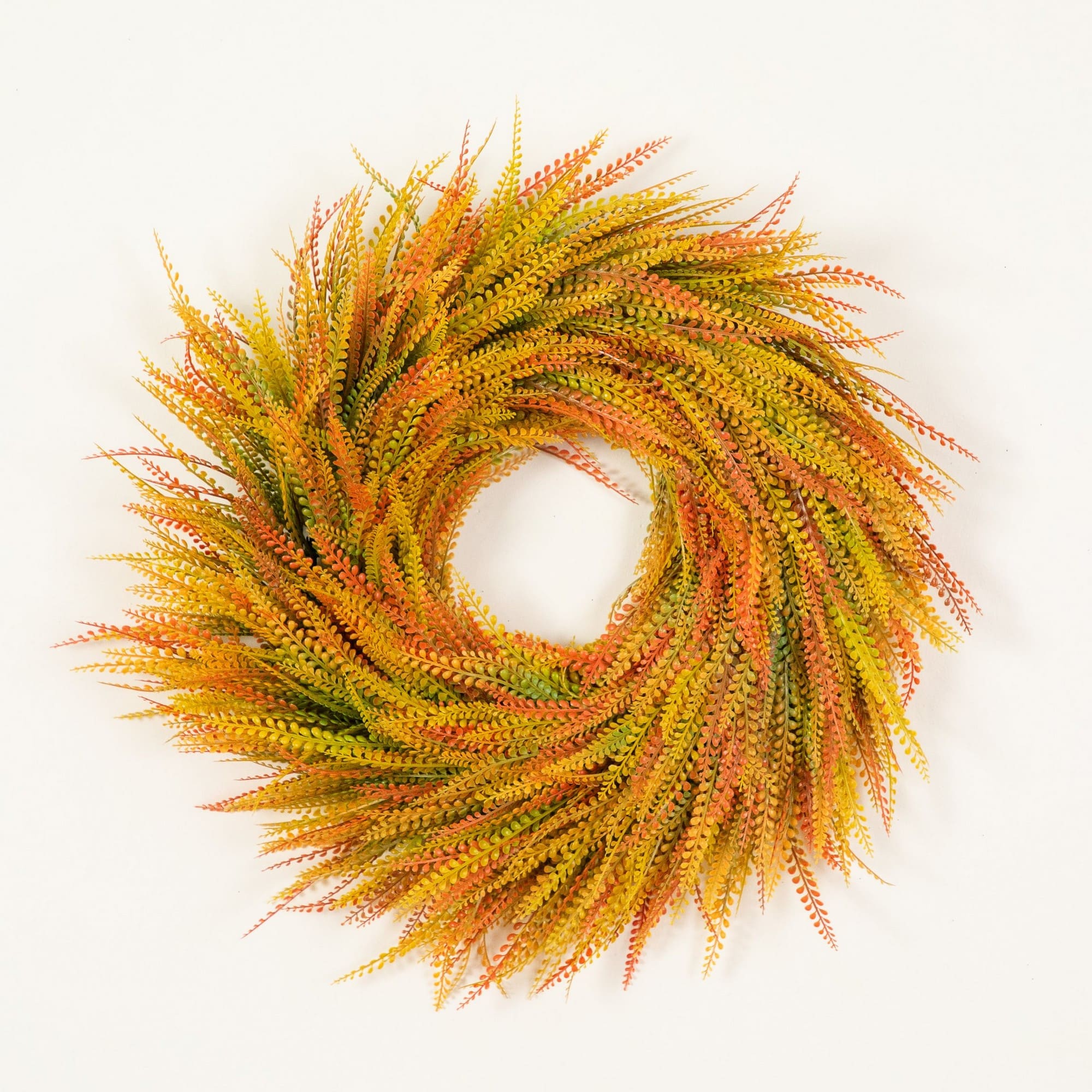 28" UV Artificial Fall Wheat Grass Wreath