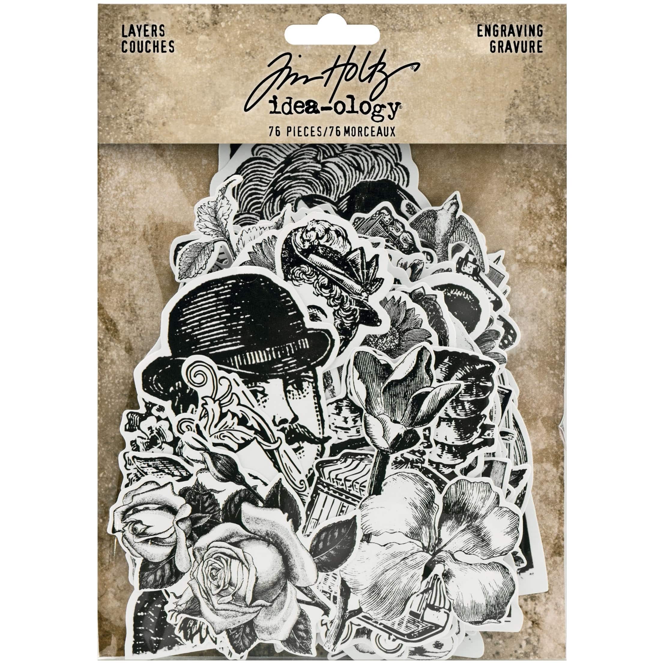 Idea-Ology Layers Die-Cuts 76/Pkg-Engraving