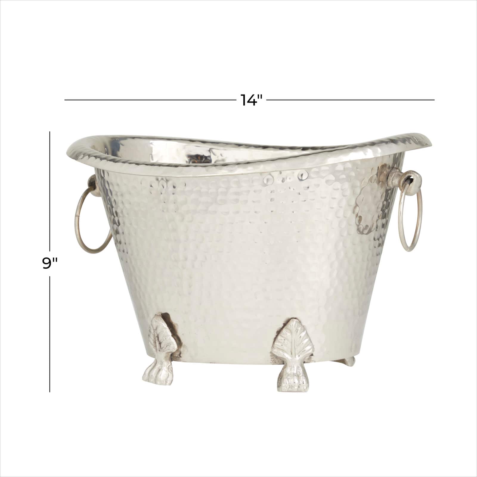 14" Silver Aluminum Traditional Wine Holder