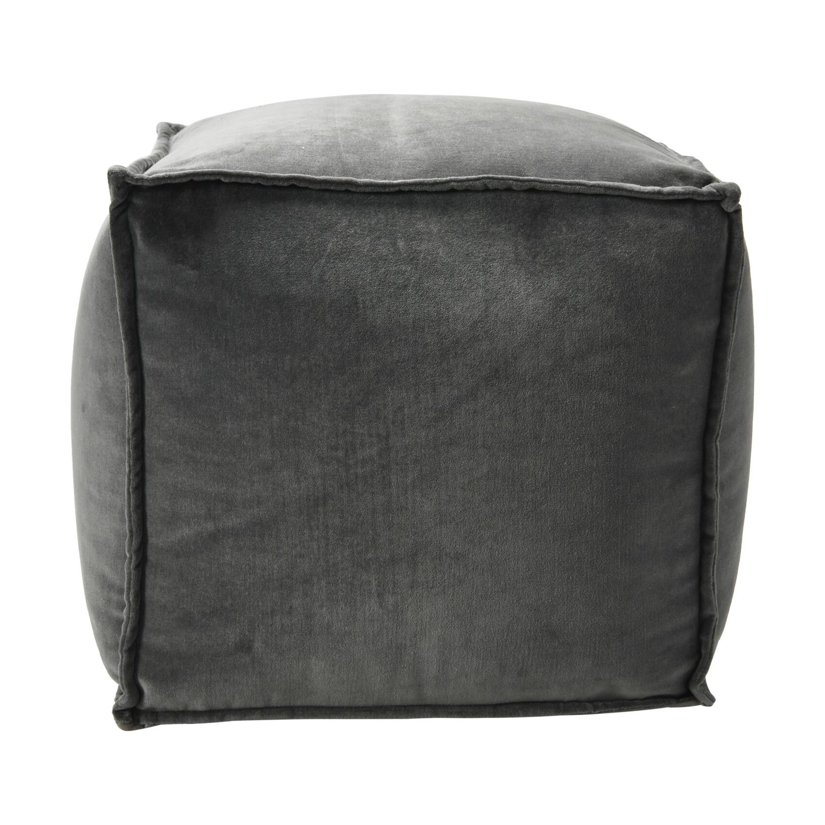 Hello Honey® 18" Modern Boho Cotton Velvet Pouf