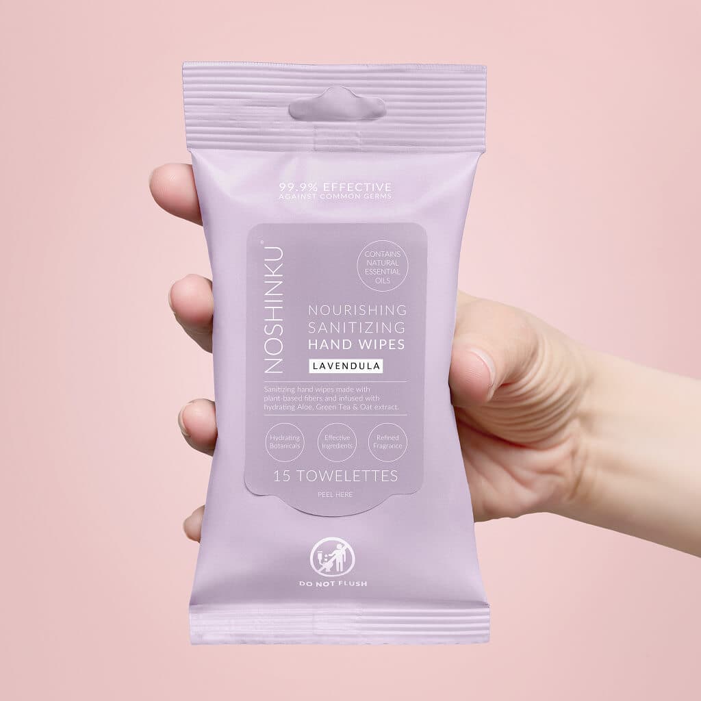 Noshinku Lavendula Nourishing Hand Sanitizing Wipes