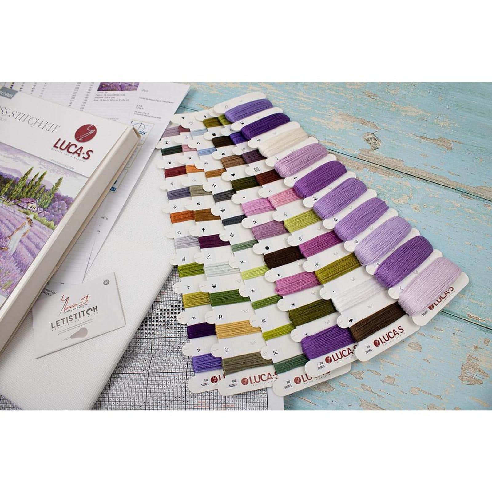 Luca-s Lavender Field Counted Cross Stitch Kit