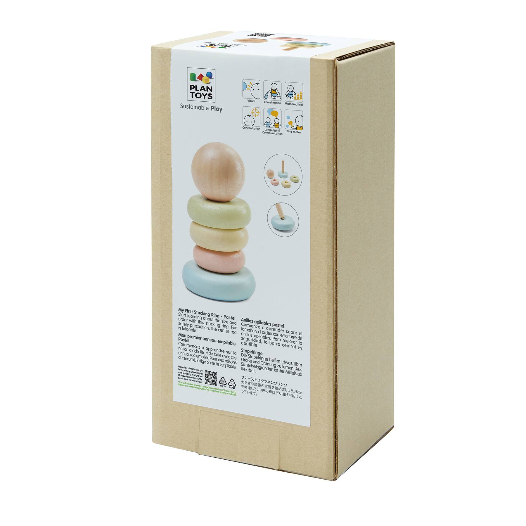 PlanToys Pastel First Stacking Ring Baby Toy Set