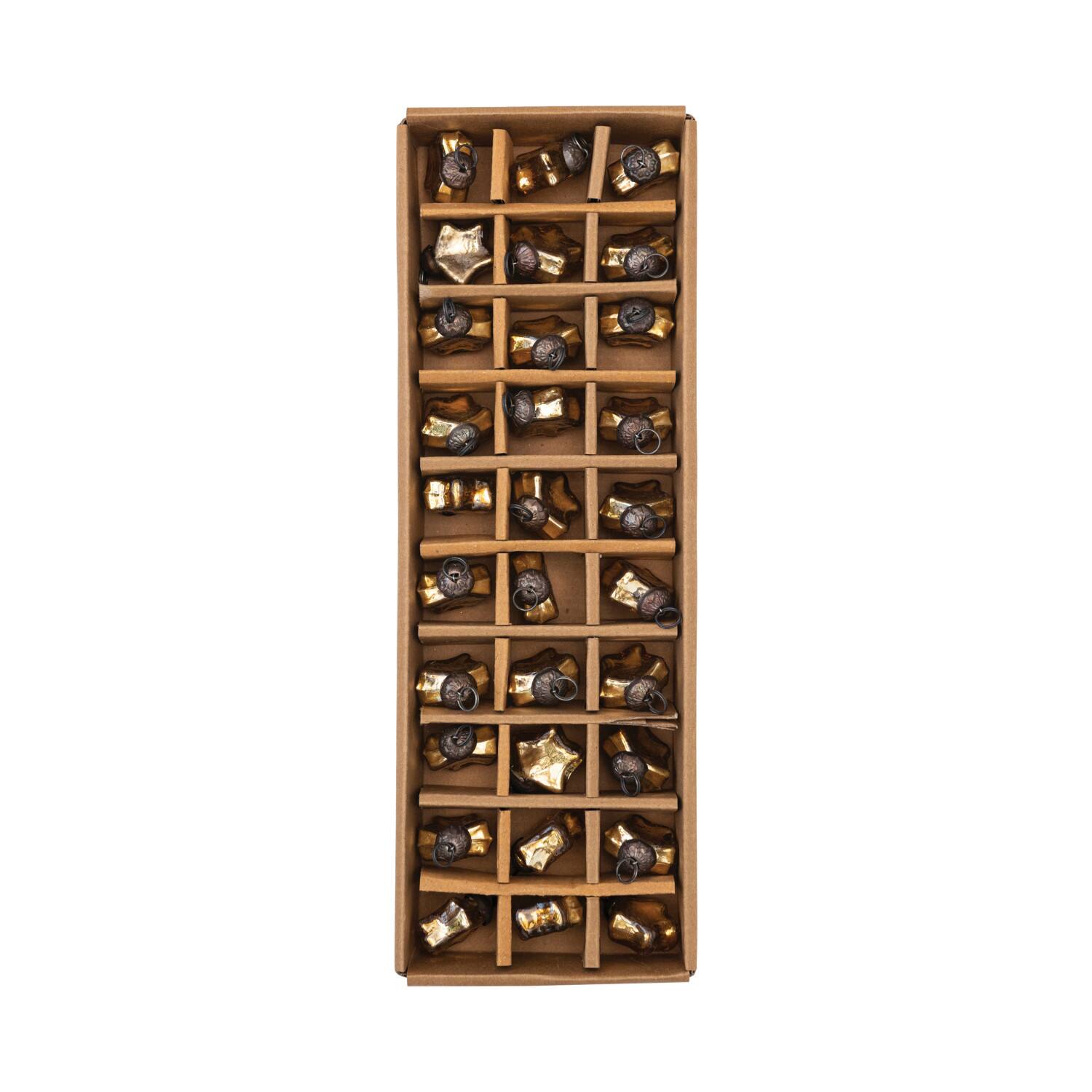 Hello Honey® 30ct. Glass Gold Star Ornaments