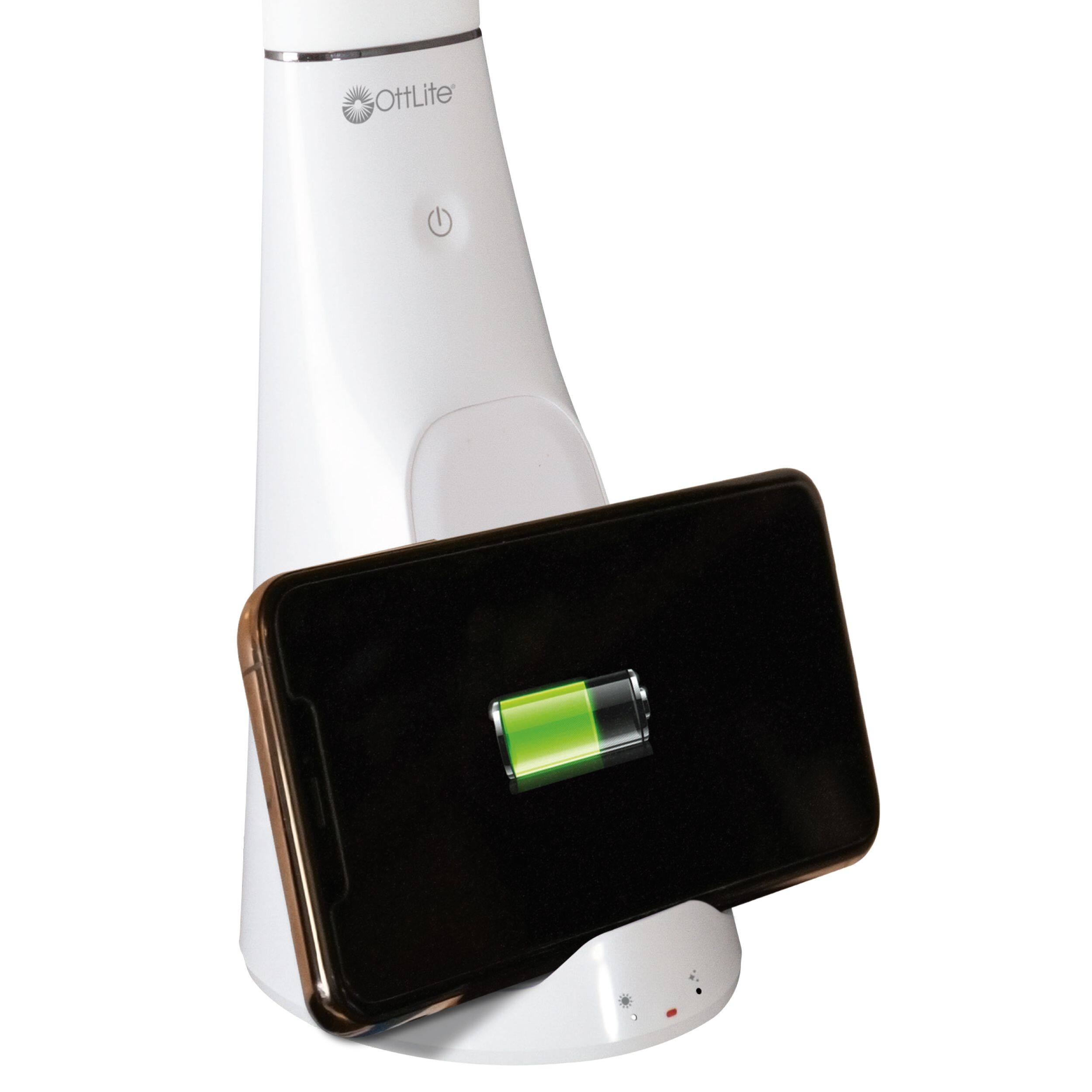 OttLite Purify LED Sanitizing Desk Lamp with Wireless Charging 