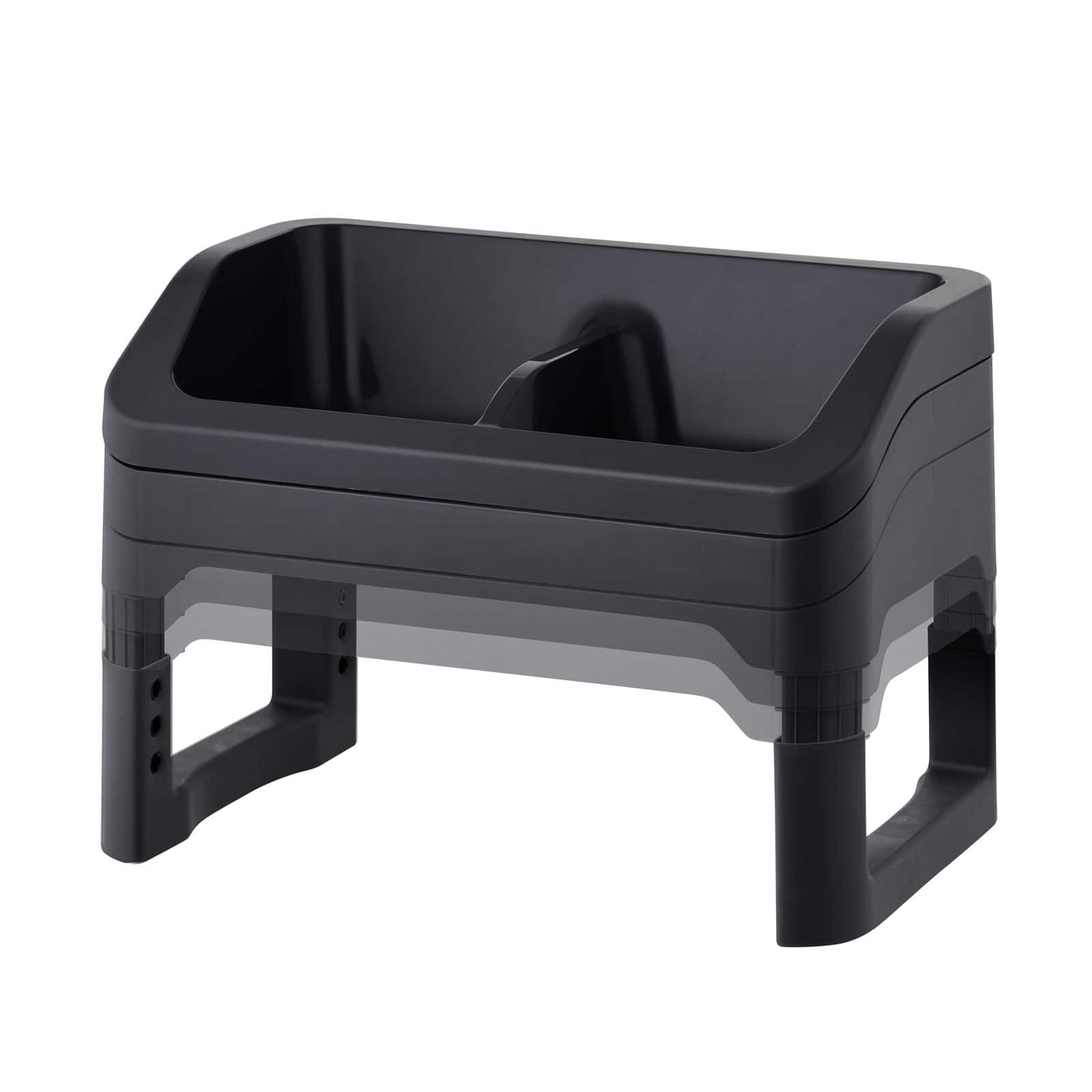 IRIS® Black Adjustable Elevated Pet Feeder, 2ct.