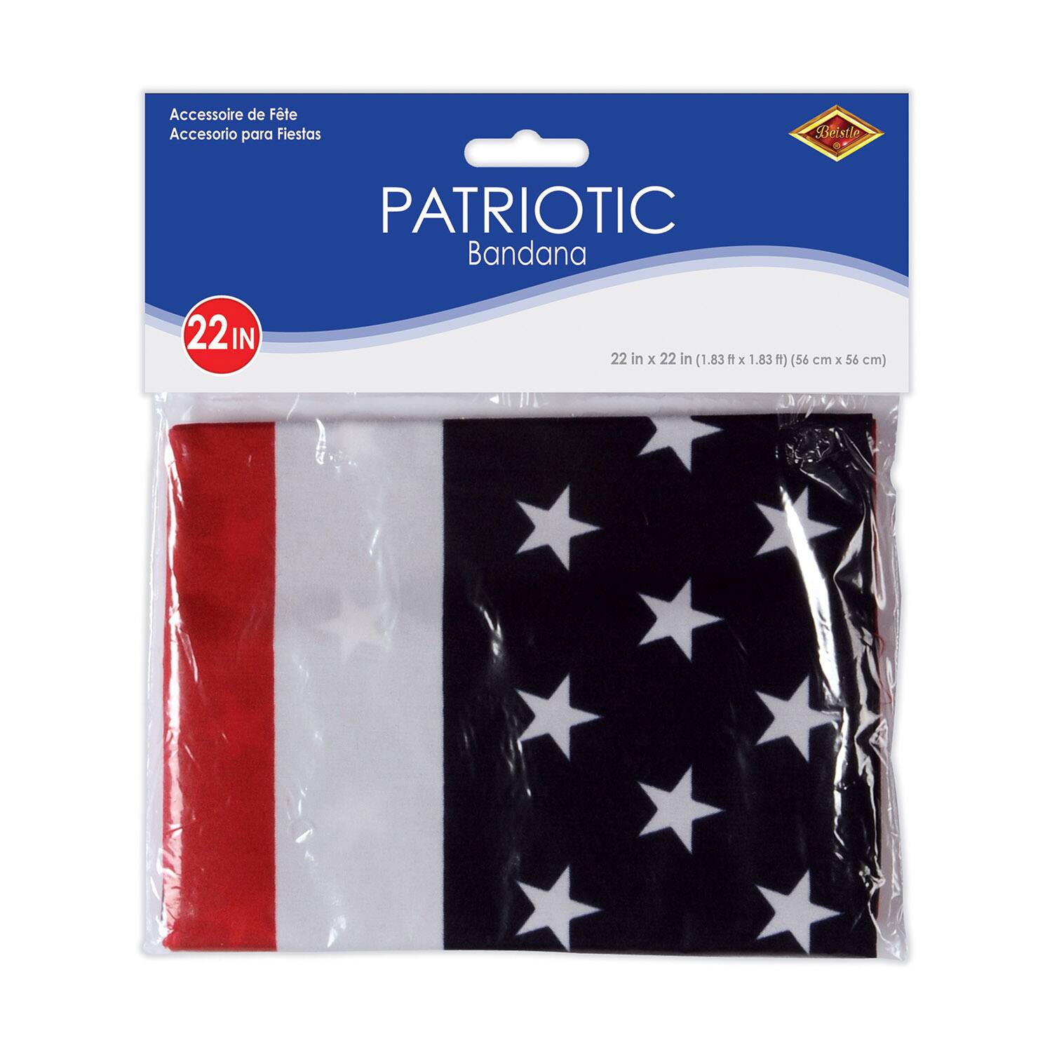 Beistle 22" x 22" Patriotic Bandanas, 2ct.