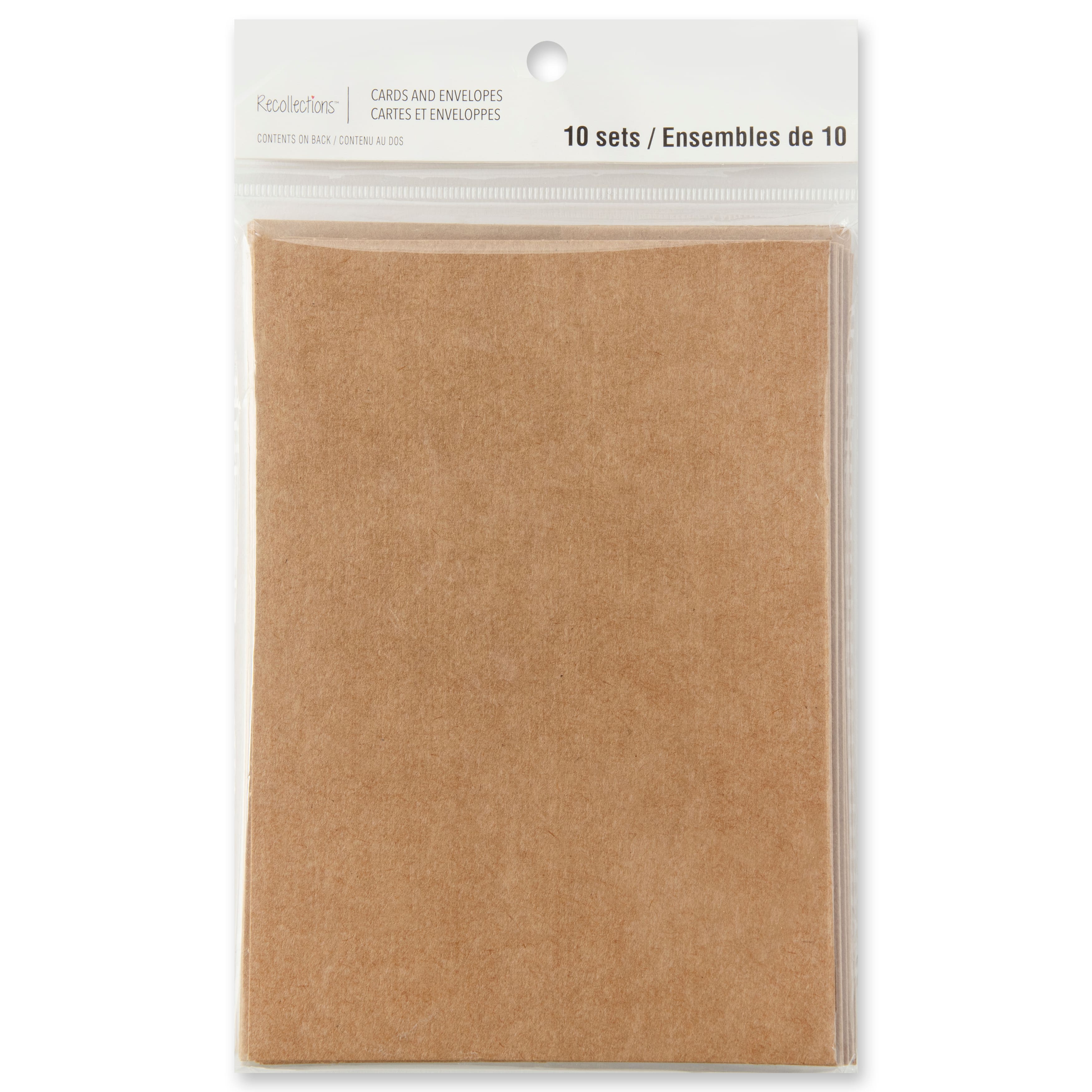 12 Packs: 10 ct. (120 total) 5" x 7" Kraft Folded Cards & Envelopes by Recollections™
