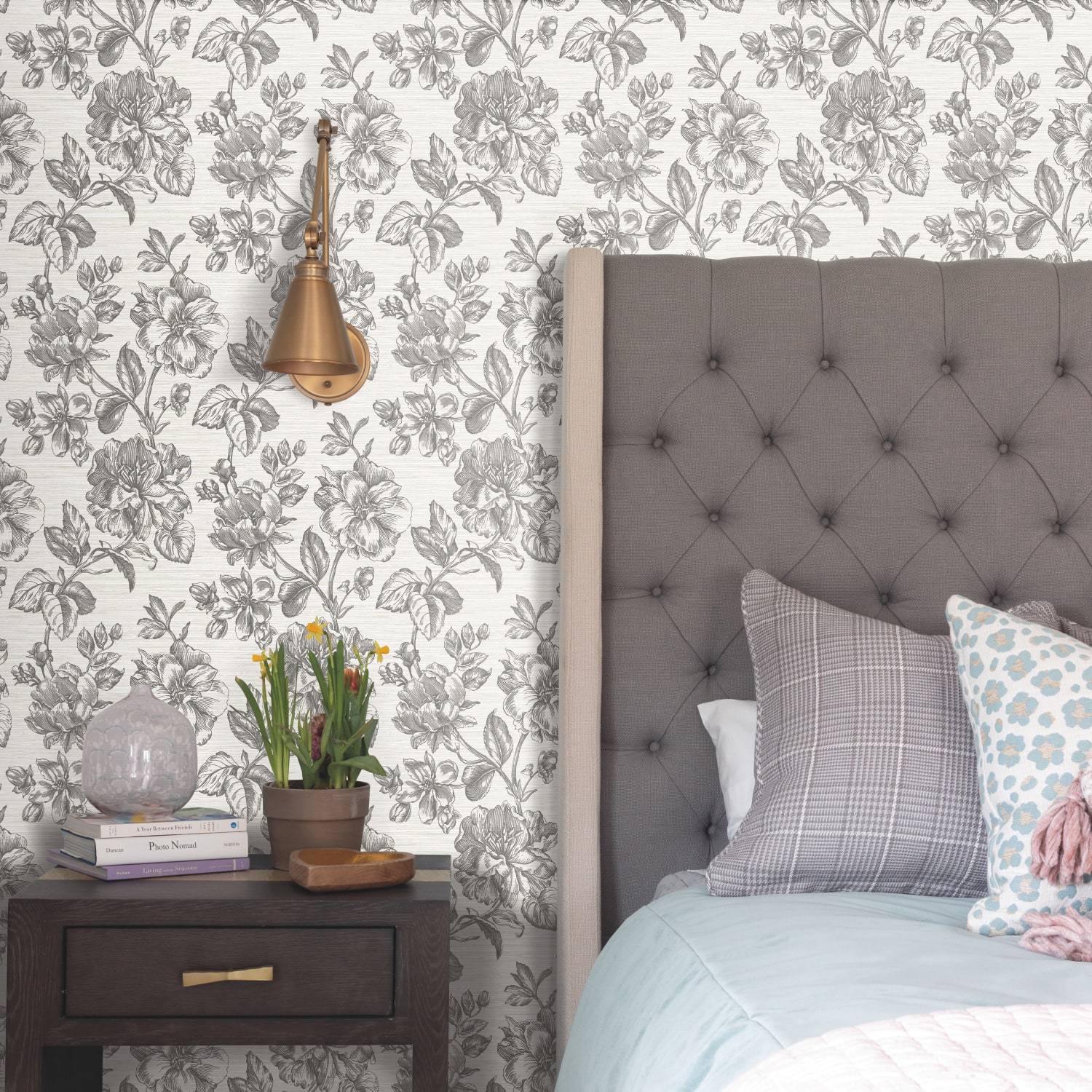 RoomMates Tamara Day Flower Girl Peel & Stick Wallpaper