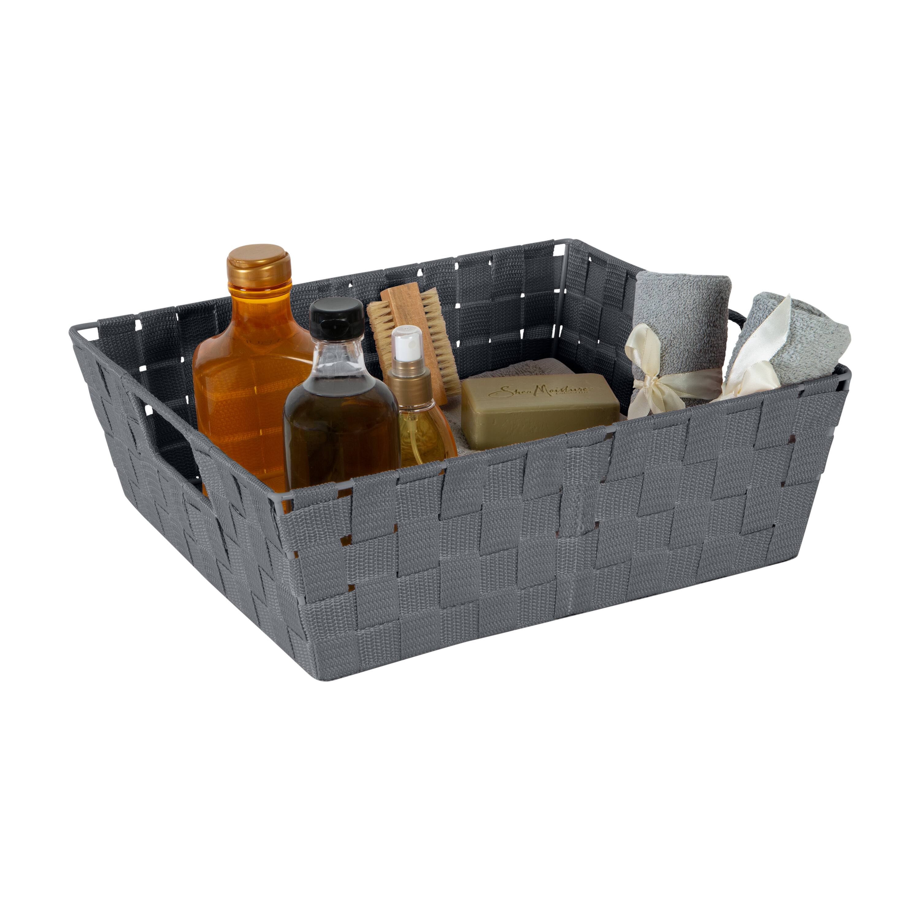 Simplify Gray Large Storage Shelf Tote Set