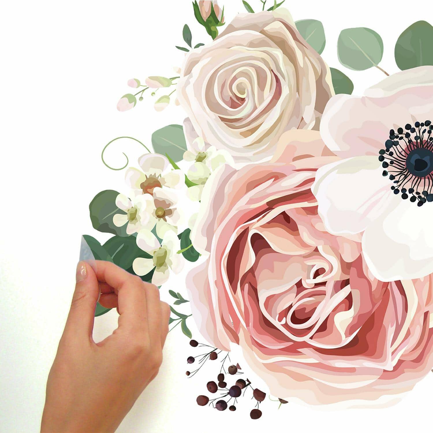 RoomMates Fresh Floral Giant Peel & Stick Giant Decals