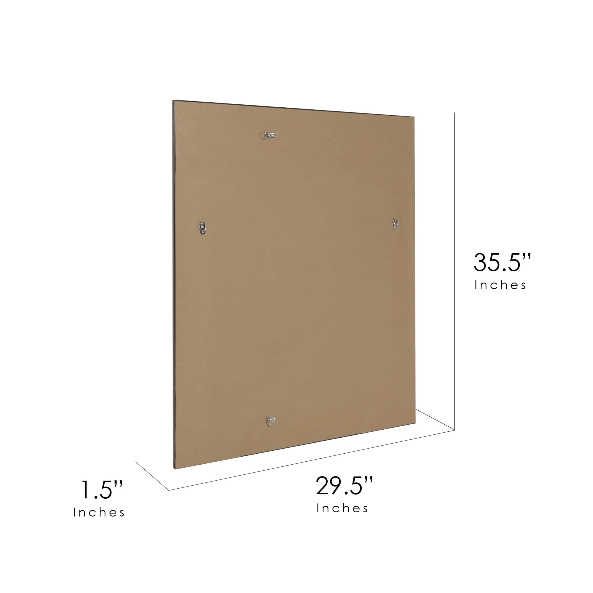 Head West® 36" Addyson Embossed Rich Brown Framed Beveled Wall Mirror