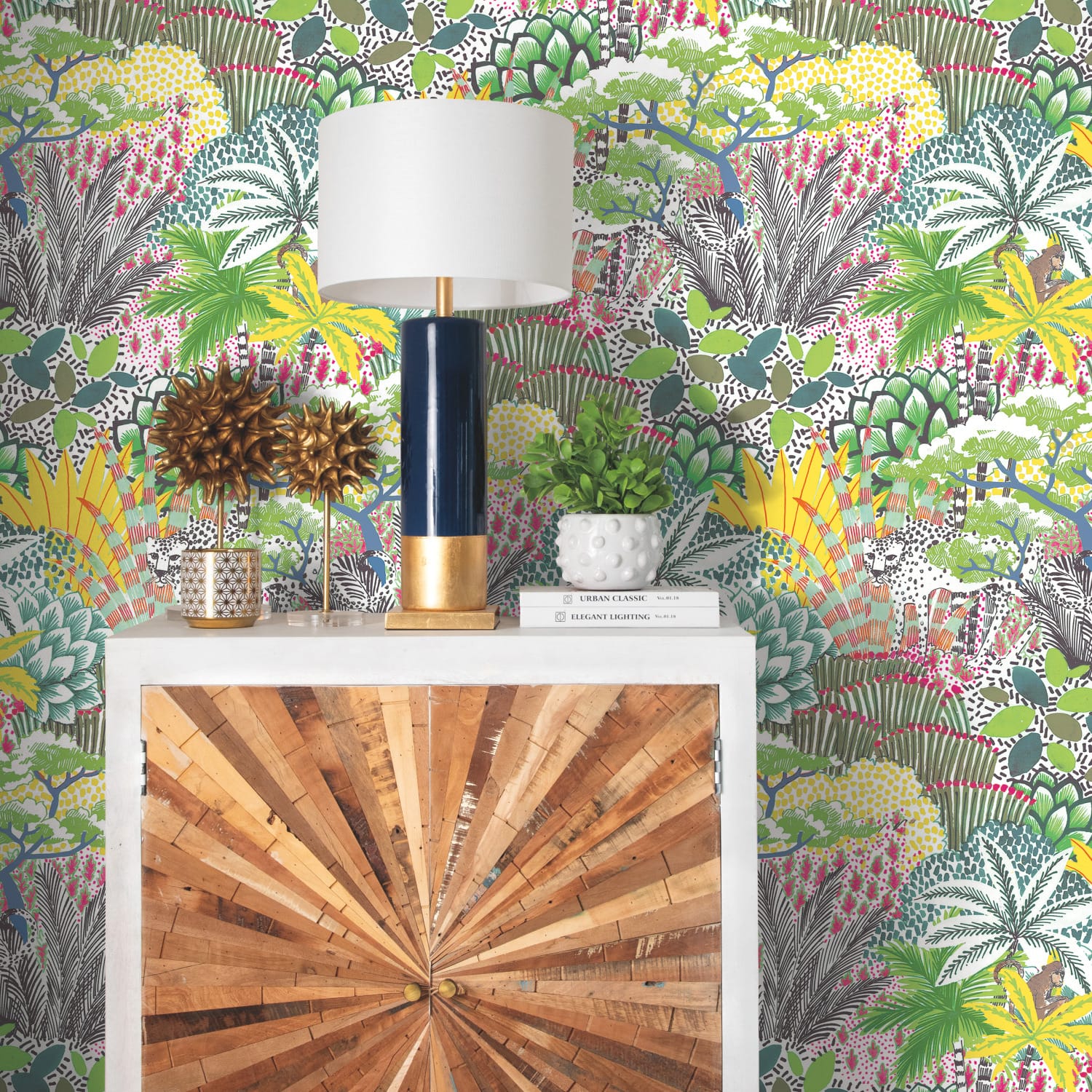 RoomMates Tamara Day Jungle Vibe Peel & Stick Wallpaper