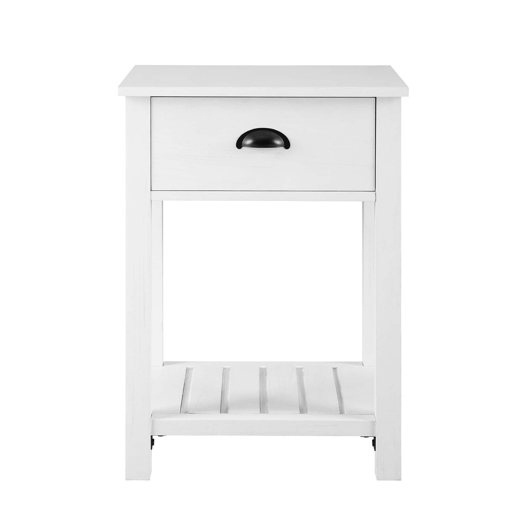 Walker Edison 18" 1-Drawer Country Side Table