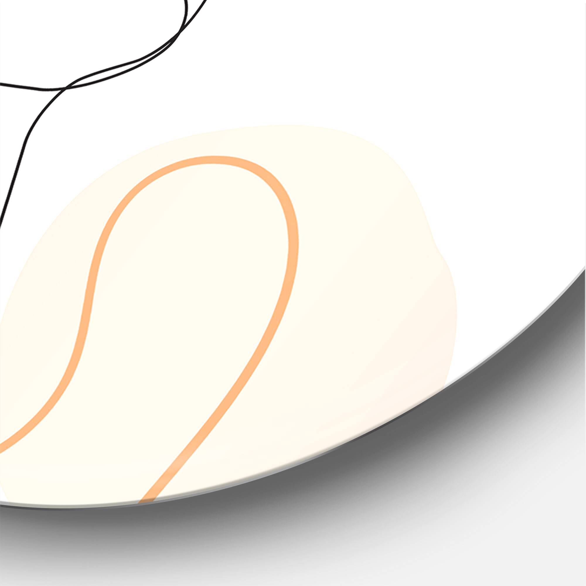 Designart - One Line Drawing of Young Woman In Pastel Tones