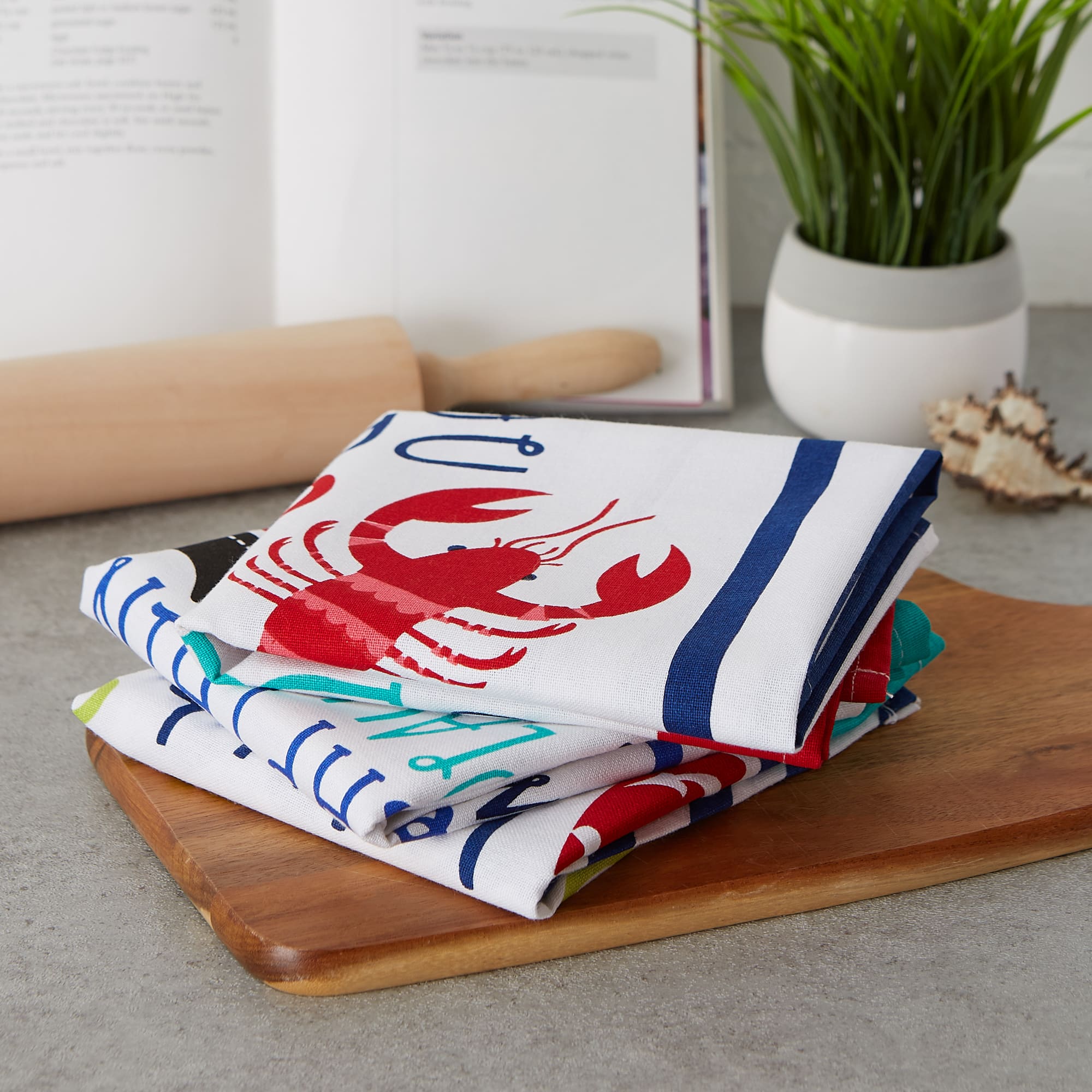 DII® Anchor's Away Collection Sailing Kitchen Dishtowels, 3ct.