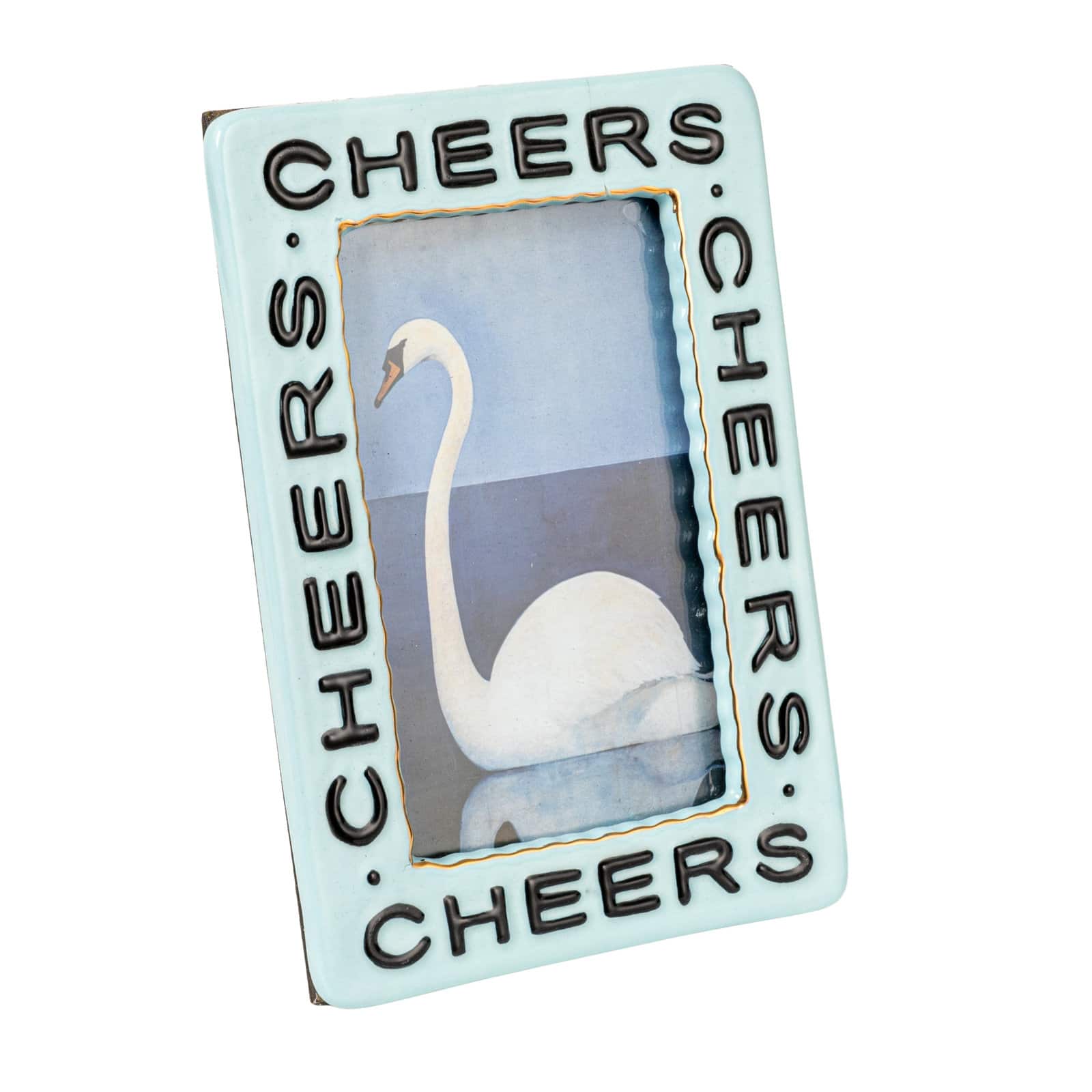 Hello Honey® Stoneware Photo Frame with Cheers Text
