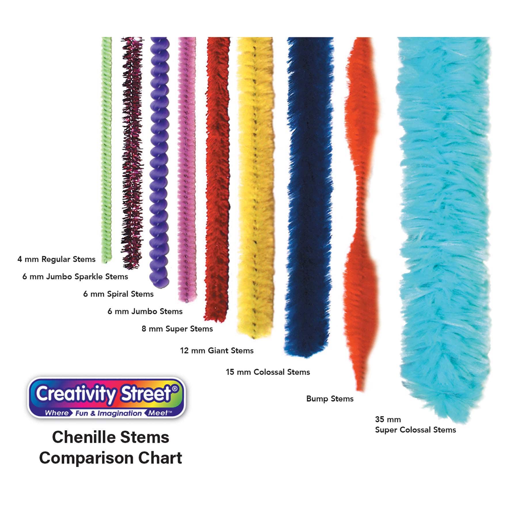 Creativity Street® Regular Chenille Stems, 12 Packs of 100