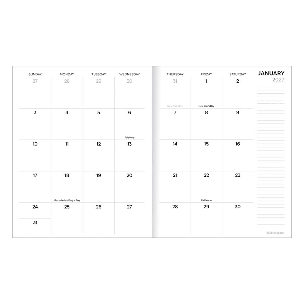 2027 Goldenrod Medium Monthly Planner