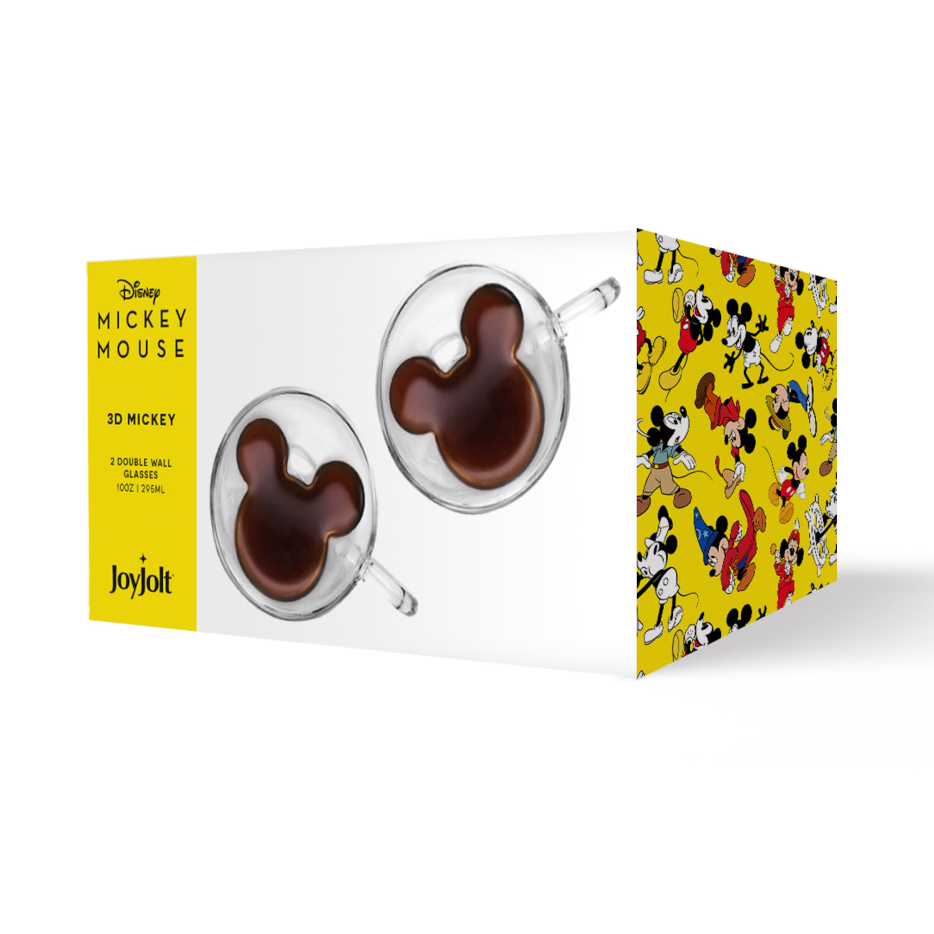 10oz. Disney® Mickey Mouse 3D Double Walled Glass Mugs, 2ct.