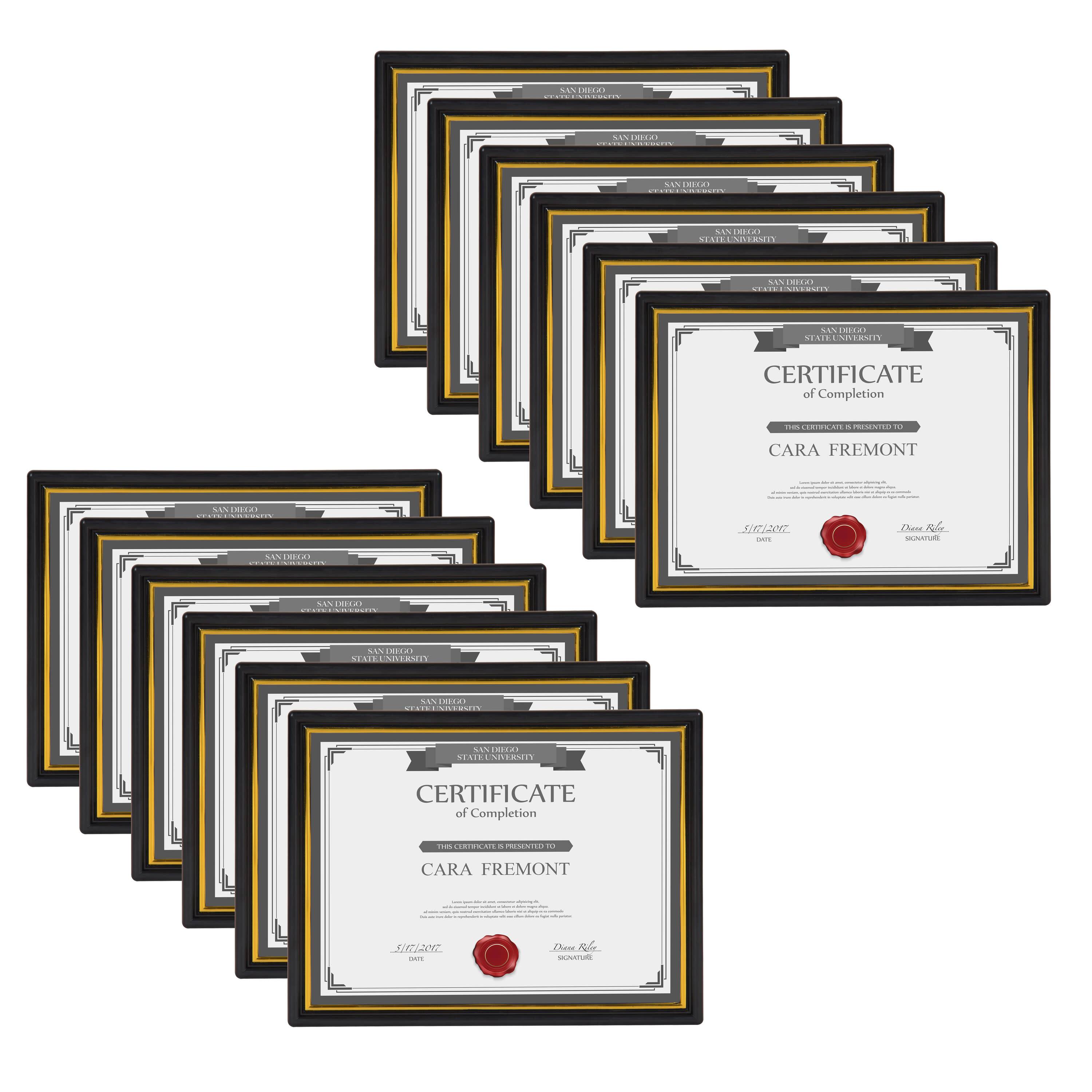 Kate and Laurel 8.5" x 11" Corporate Document Picture Frames, 12ct.