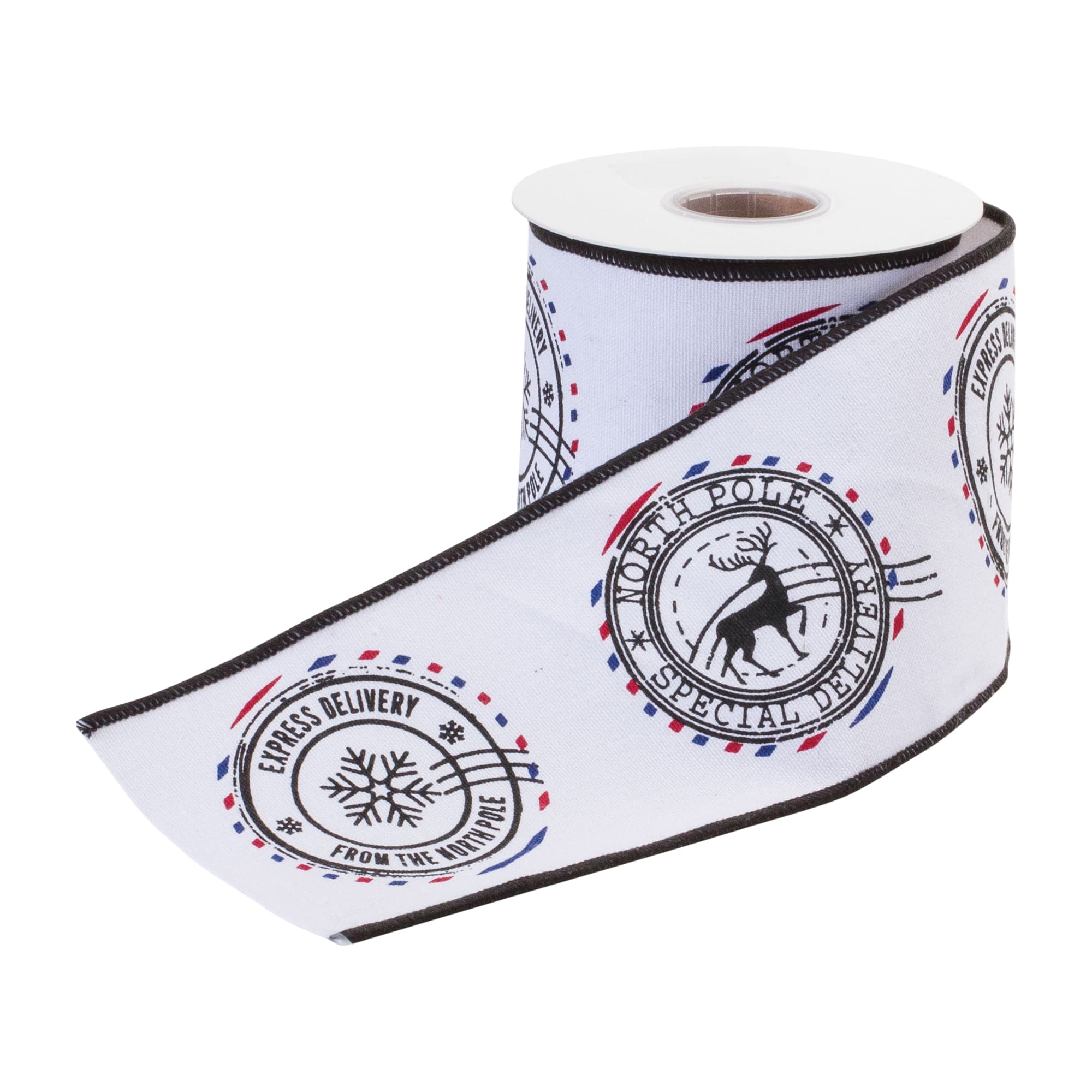 Melrose 4" x 5yd. North Pole Holiday Wired Ribbons, 2ct.