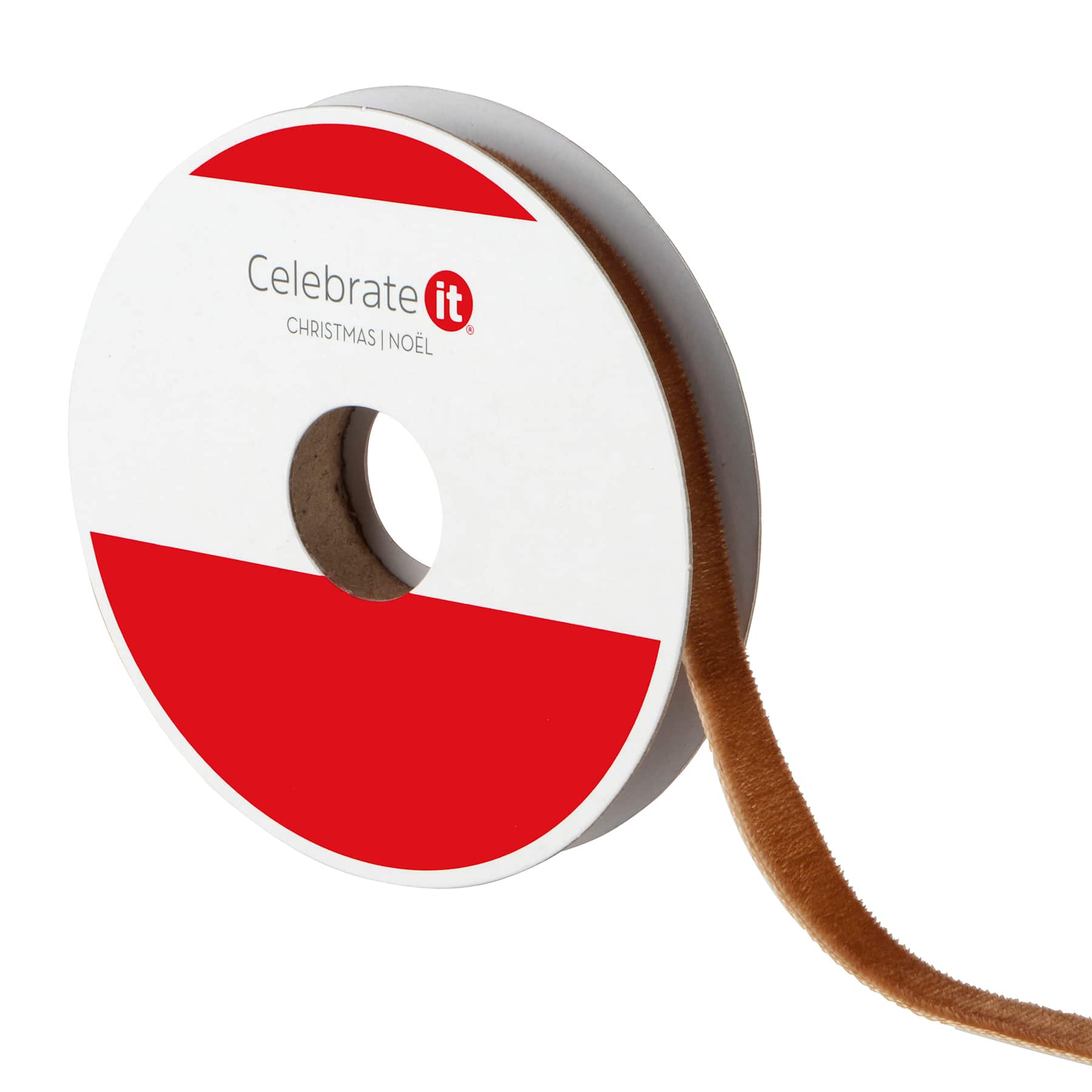 3/8&#x22; x 12ft. Velvet Ribbon by Celebrate It&#xAE; Christmas