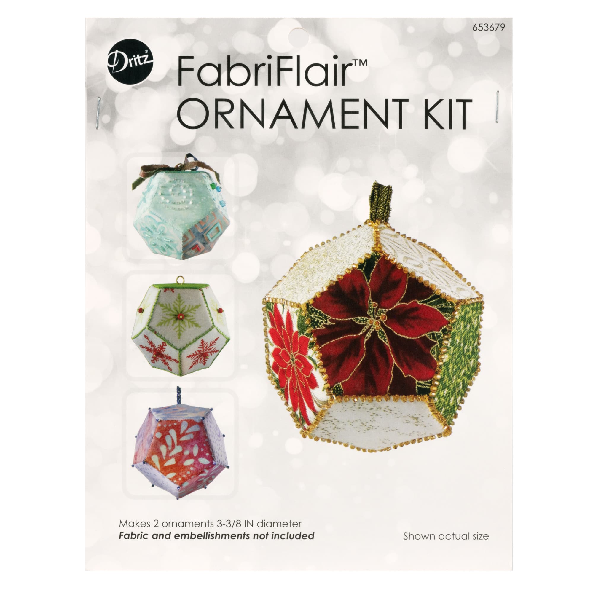 Dritz® FabriFlair 3.375" Brio Sphere Pattern Ornament Kit