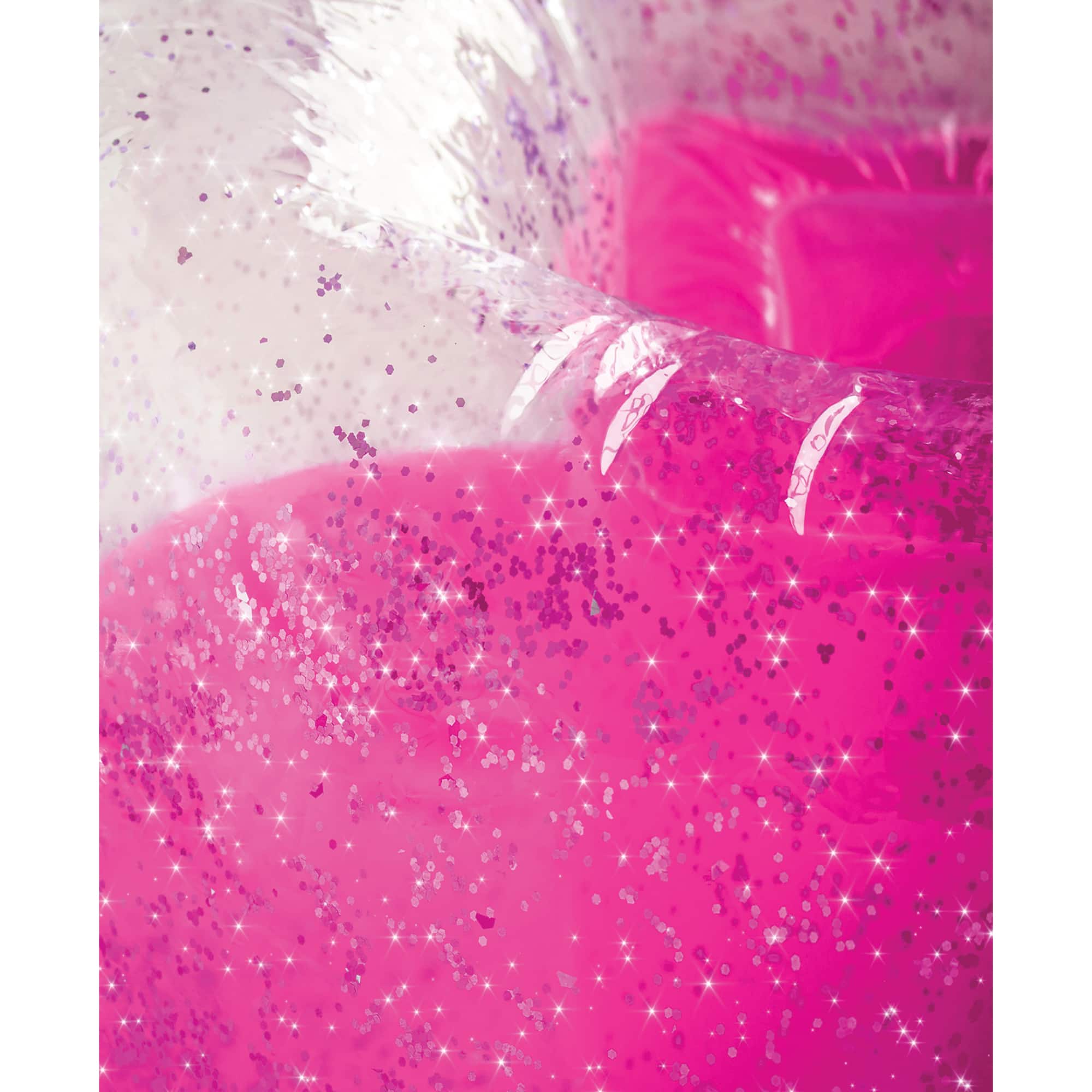 Make It Real 3C4G® Pink Glitter Confetti Inflatable Chair