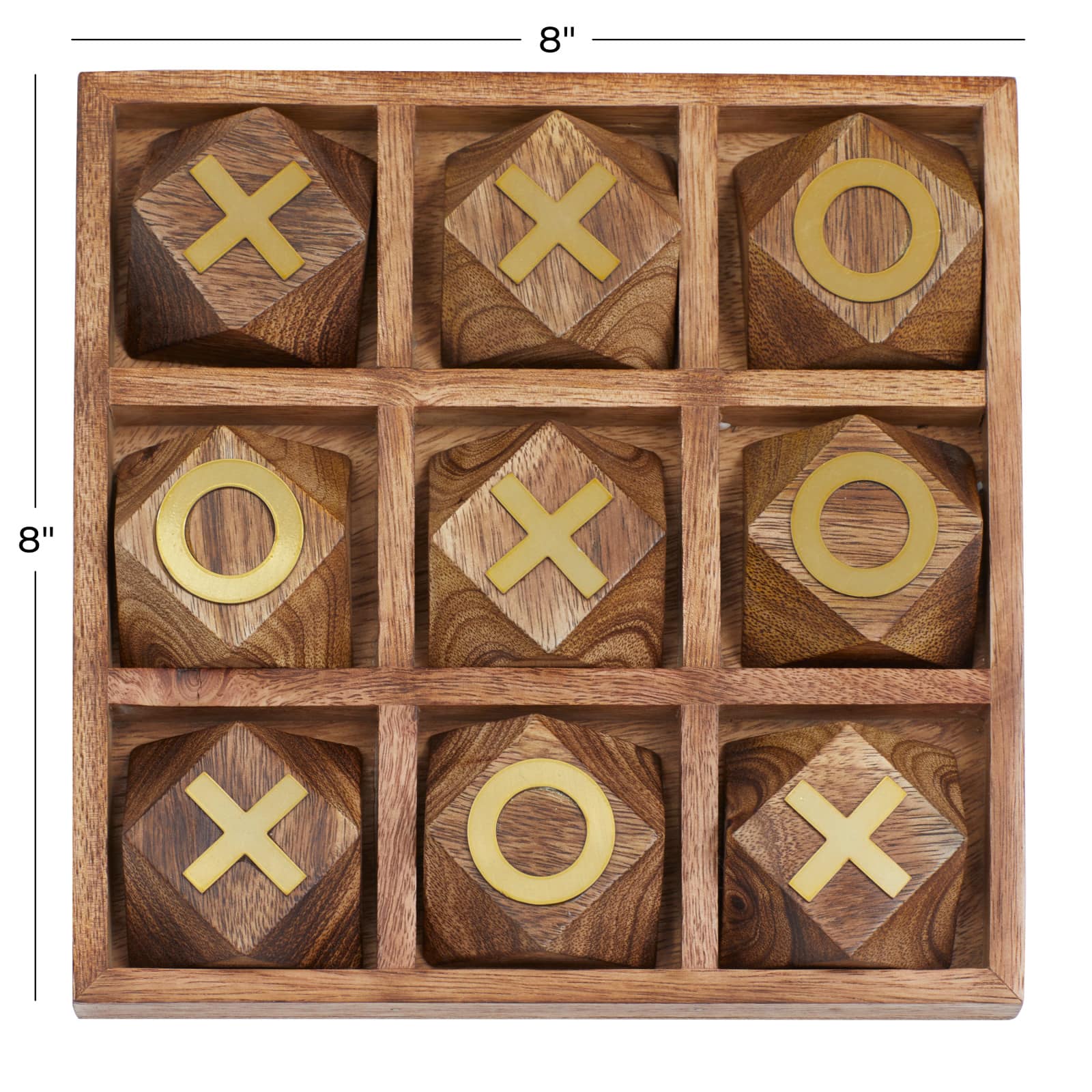 Brown Glam Game Set, 8" x 8" x 1"