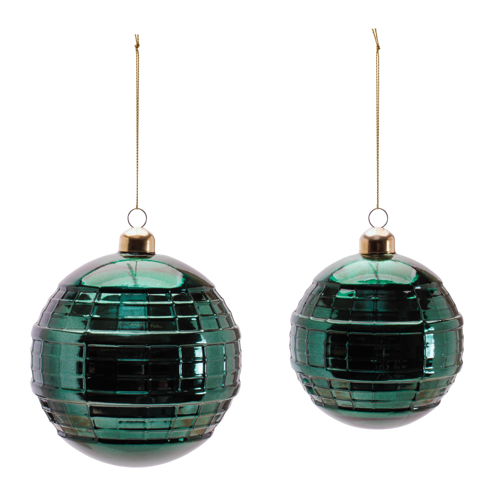 Melrose Green Glass Ball Ornament Set