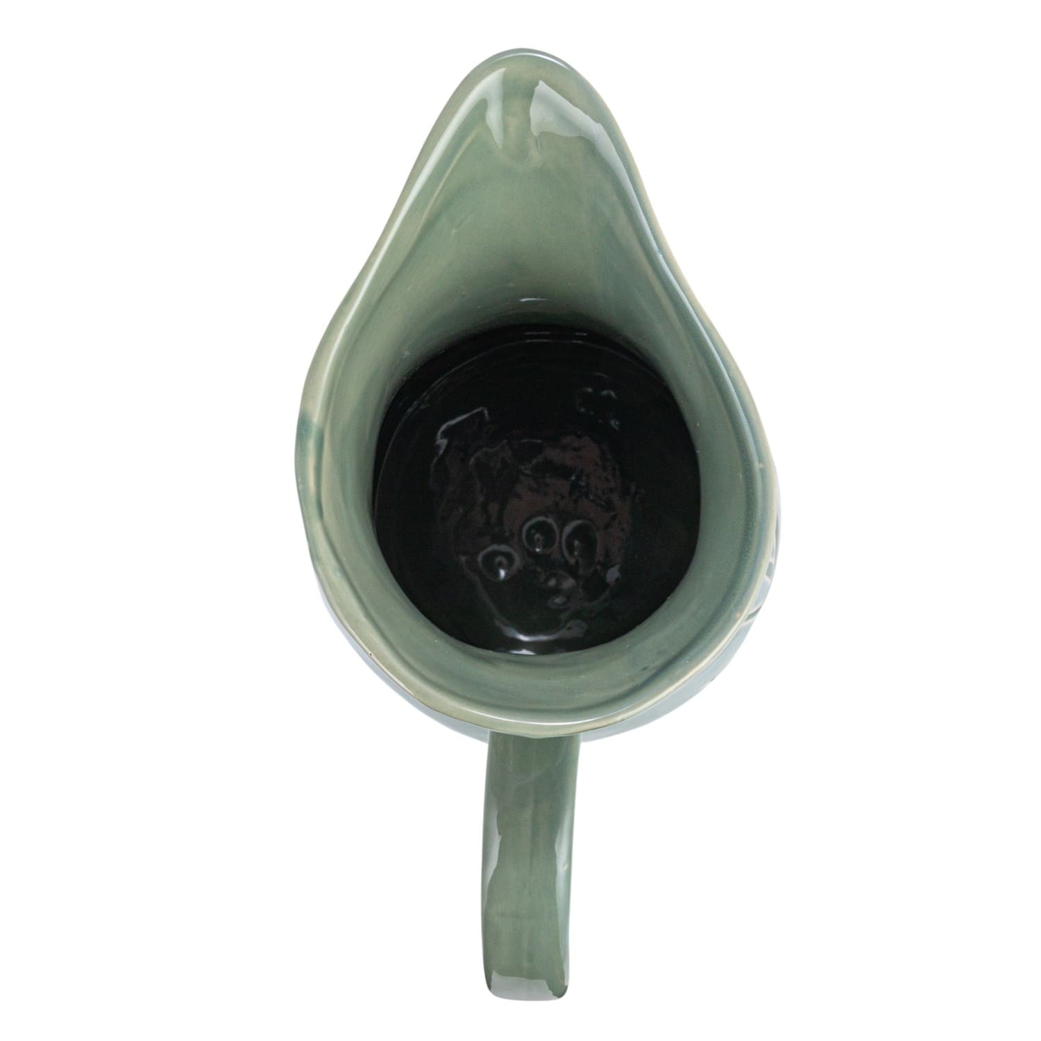 Hello Honey® 10" Hand-Painted Wax Relief Pattern Stoneware Pitcher