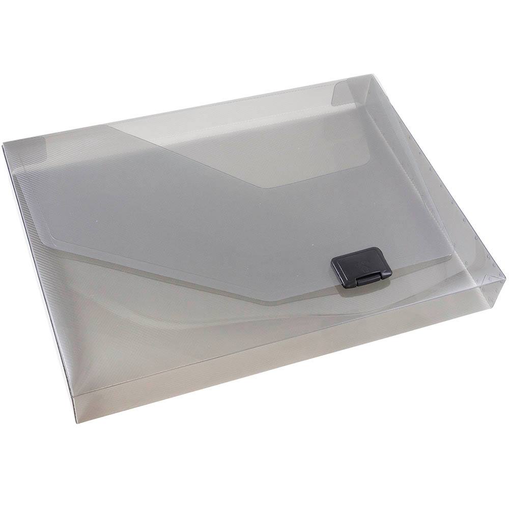 JAM Paper Plastic Box Portfolio with Side Buckle 9.75" x 13.5