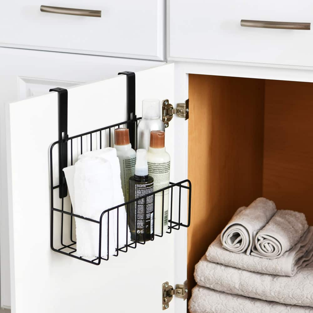 Household Essentials Over the Door Shallow Metal Basket