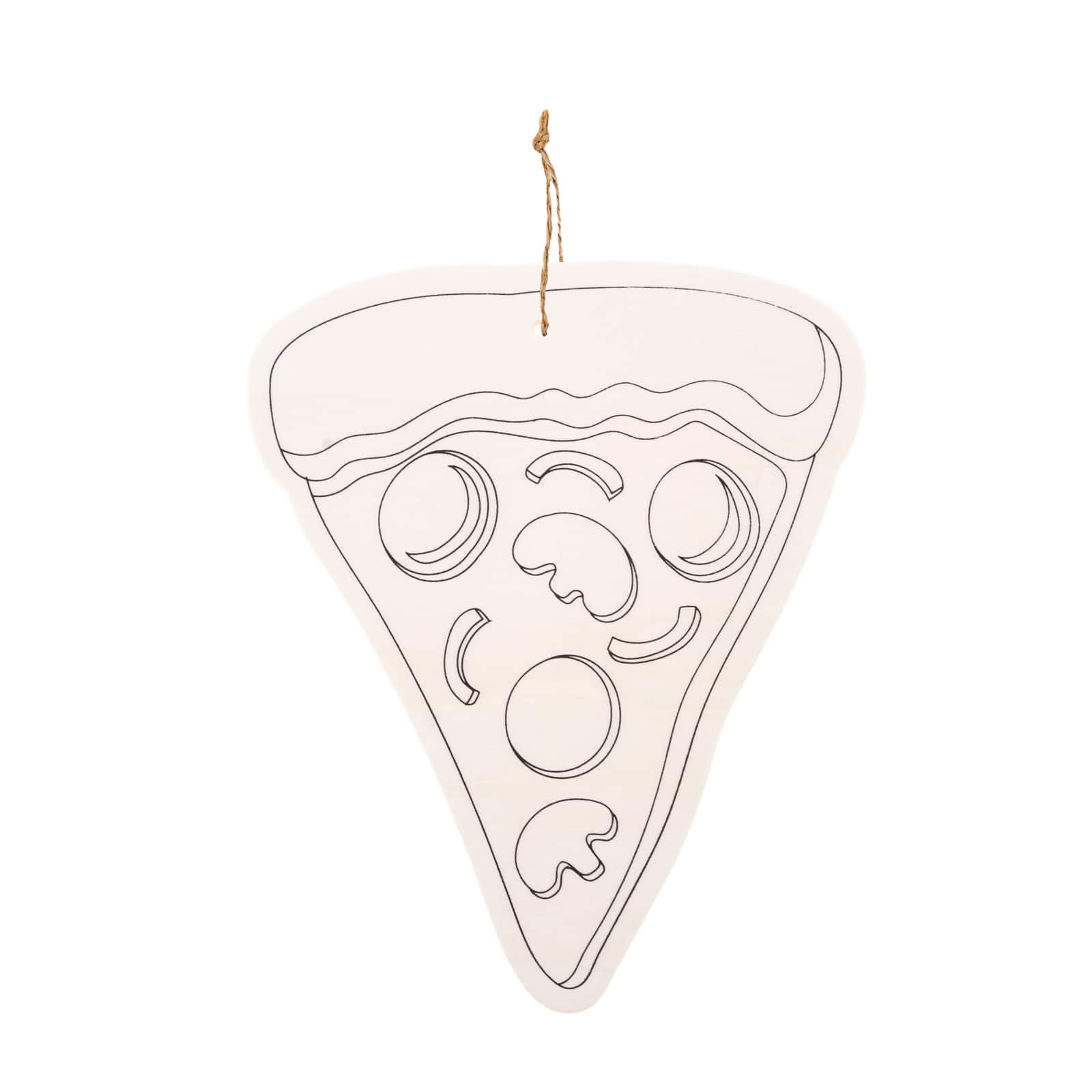 Pizza Color-In Wood Ornament by Creatology™