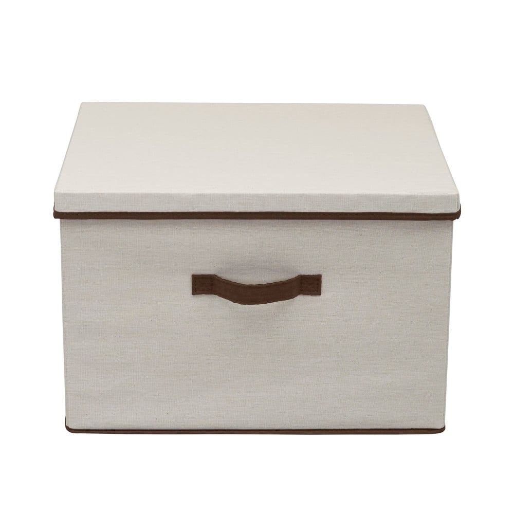 Household Essentials Canvas Storage Box with Lid