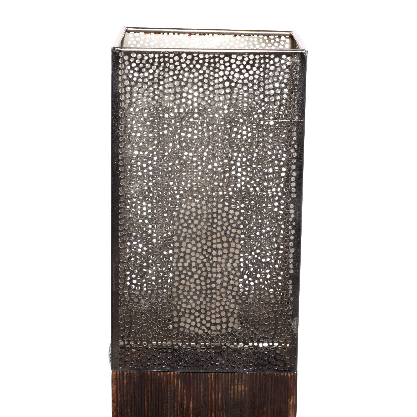 35" Brown Mango Wood Contemporary Candle Holder