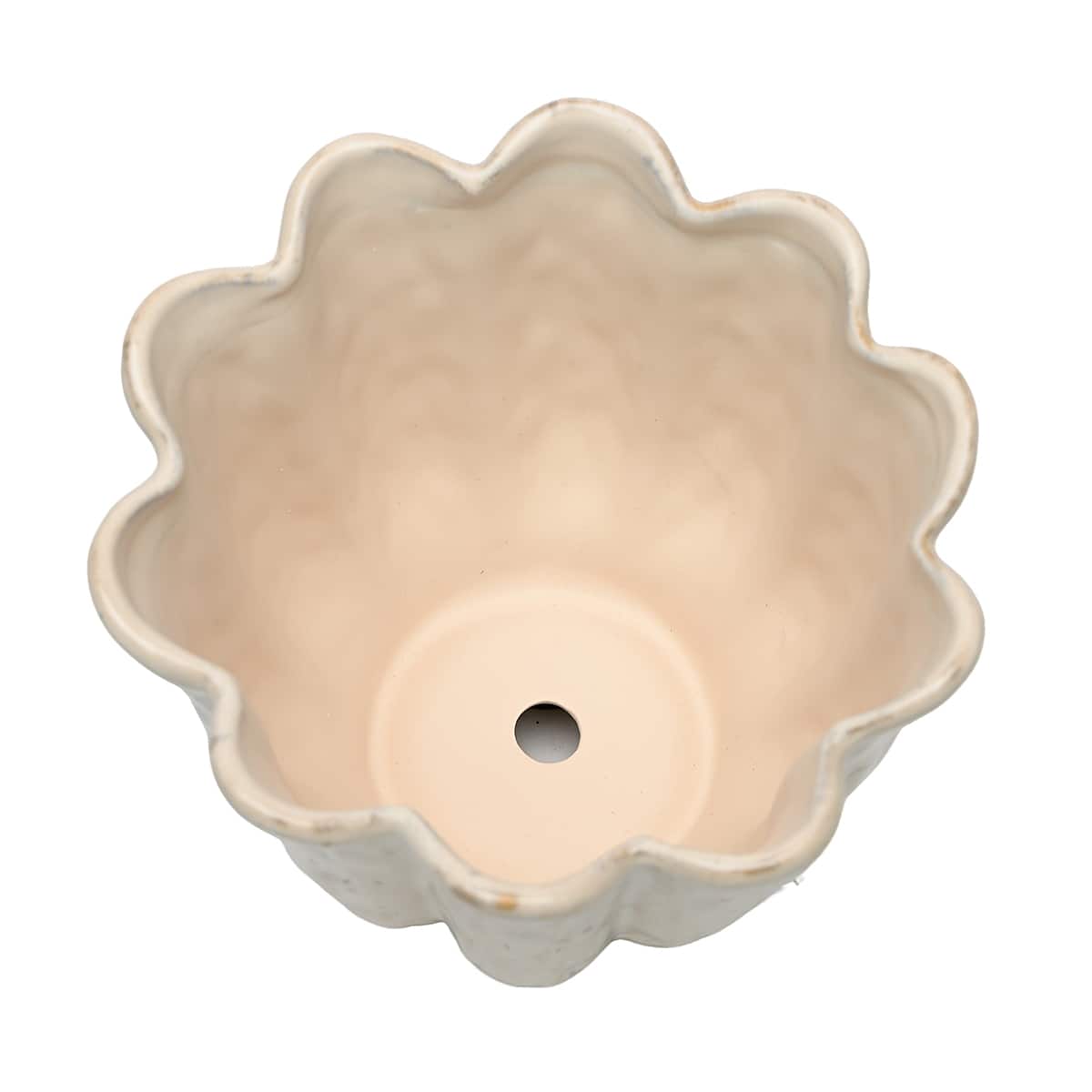 8.75" Cream Ceramic Pot by Ashland®