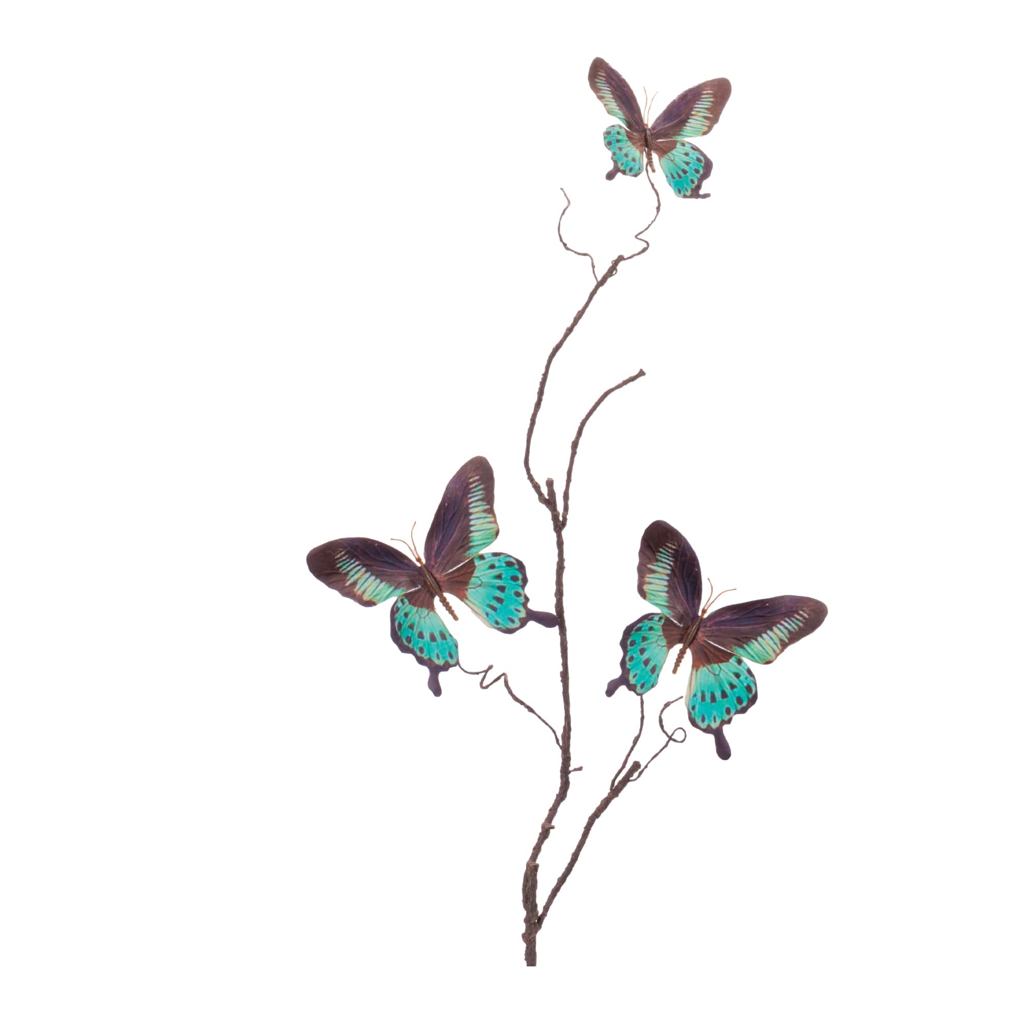 31.25" Blue & Black Butterfly Twig Sprays, 6ct.