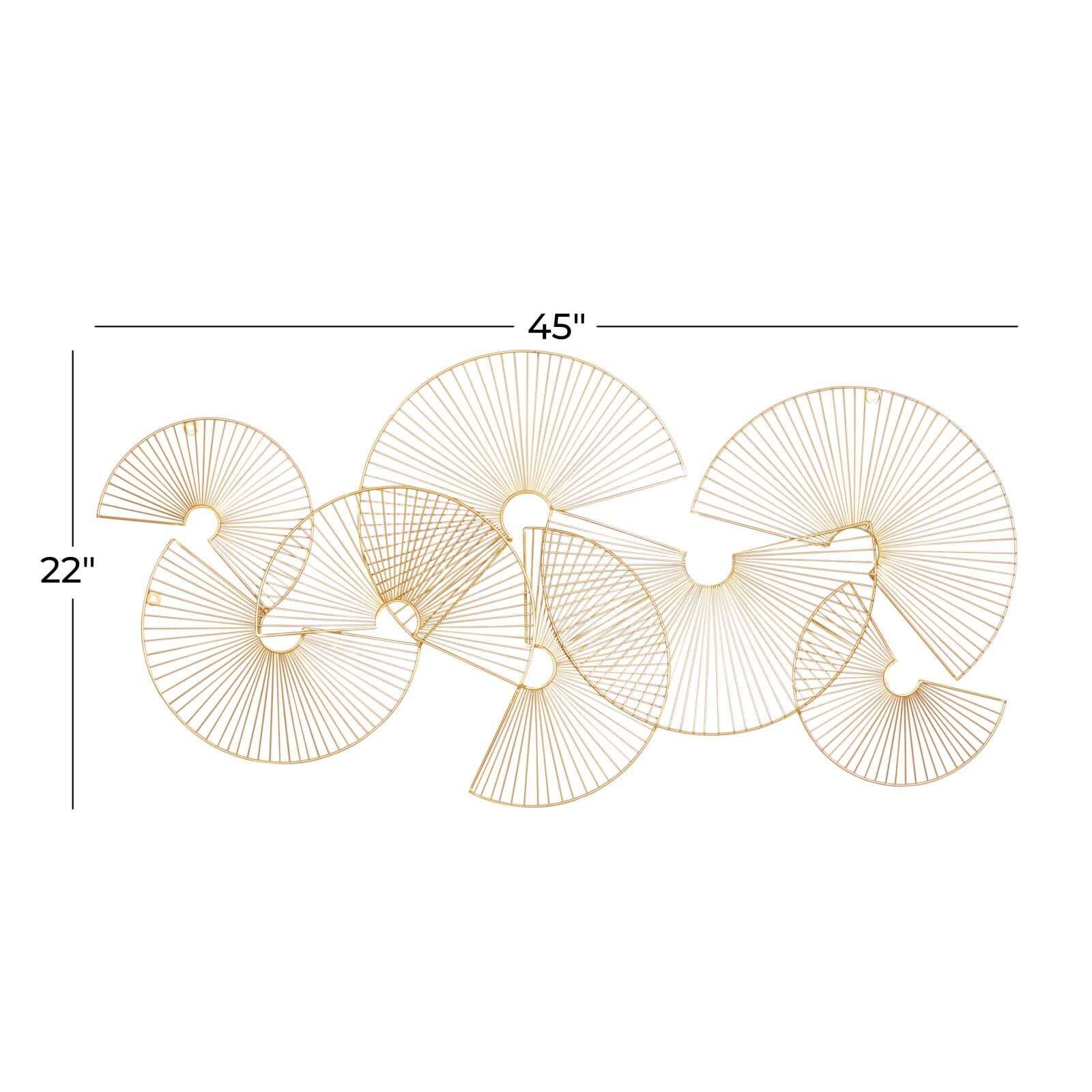 CosmoLiving by Cosmopolitan Gold Metal Contemporary Wall Décor