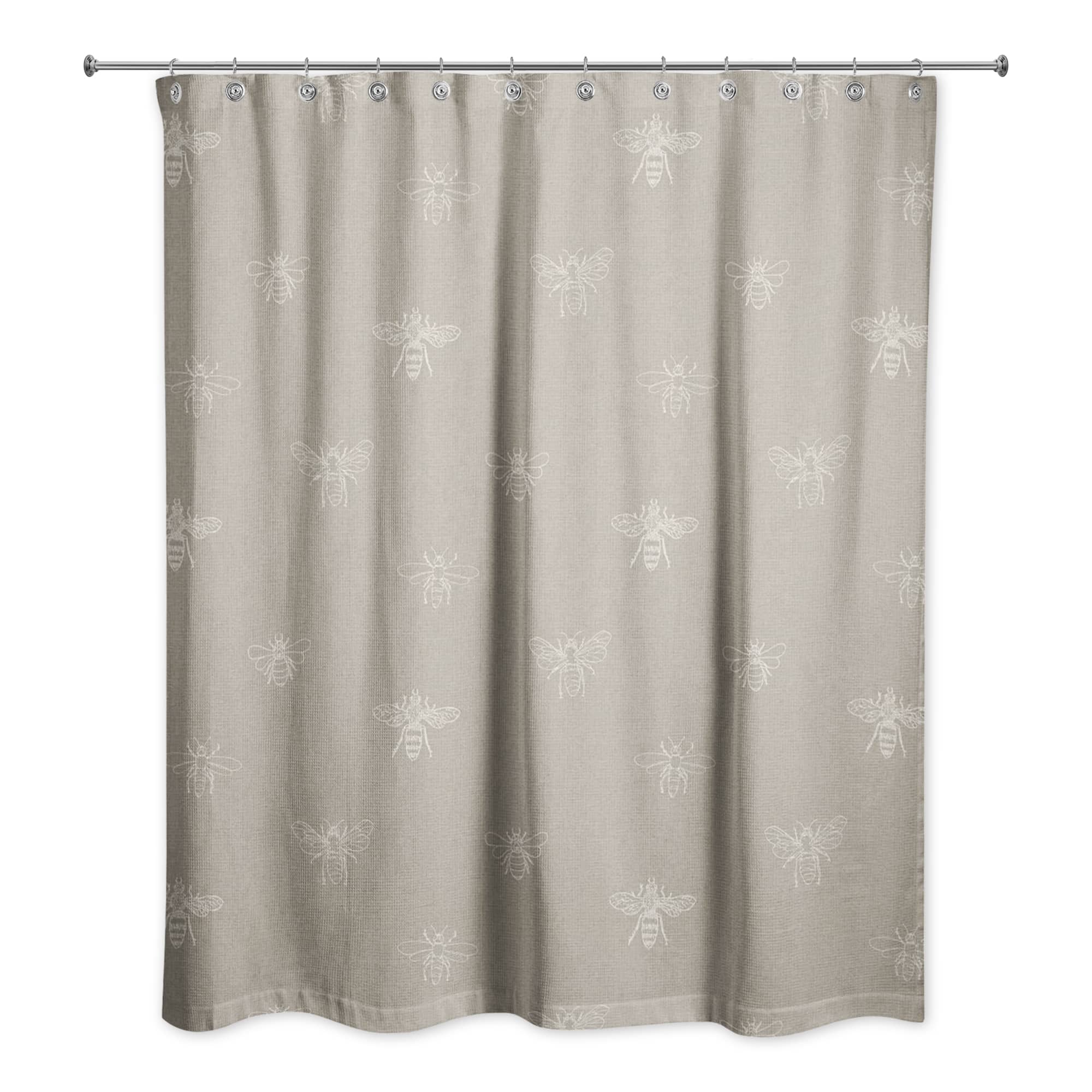 Delicate Bee Fabric Shower Curtain