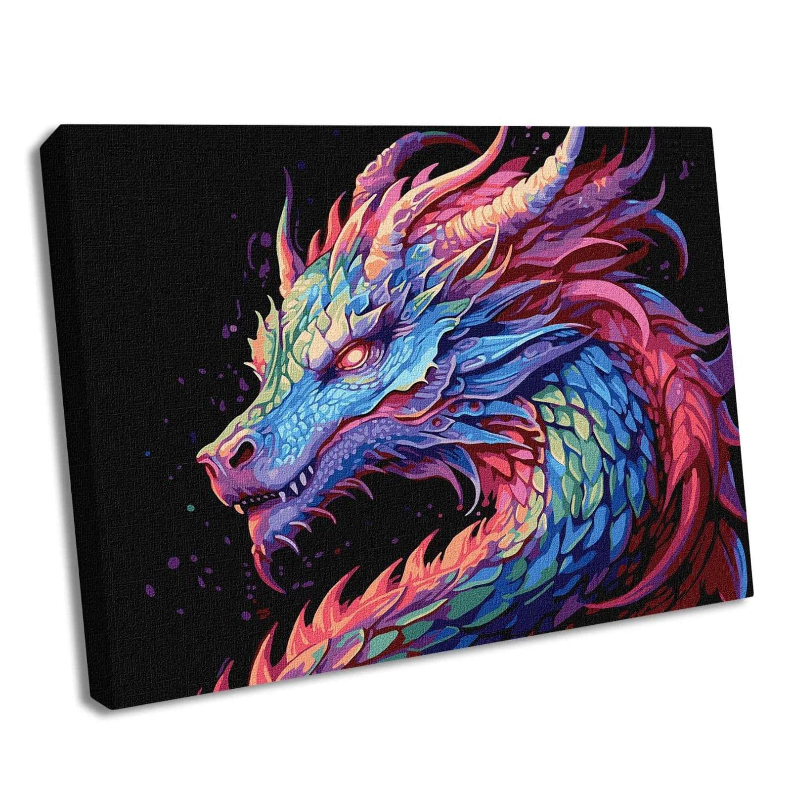 Ideyka A Colorful Dragon Painting by Numbers Kit