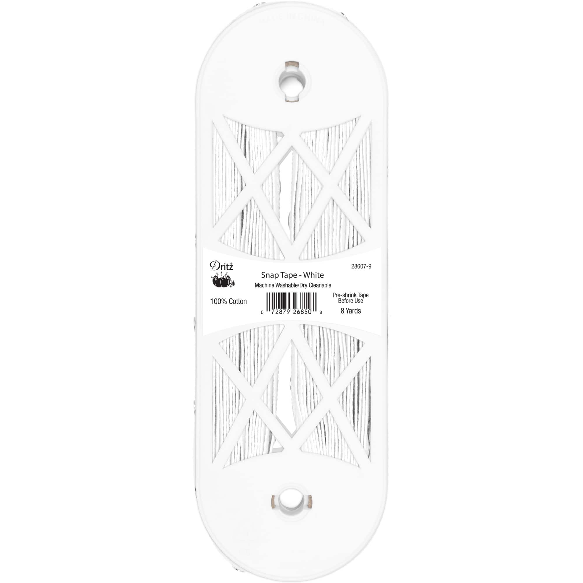 Dritz® White Cotton 12 Snap Tape, 8yd.