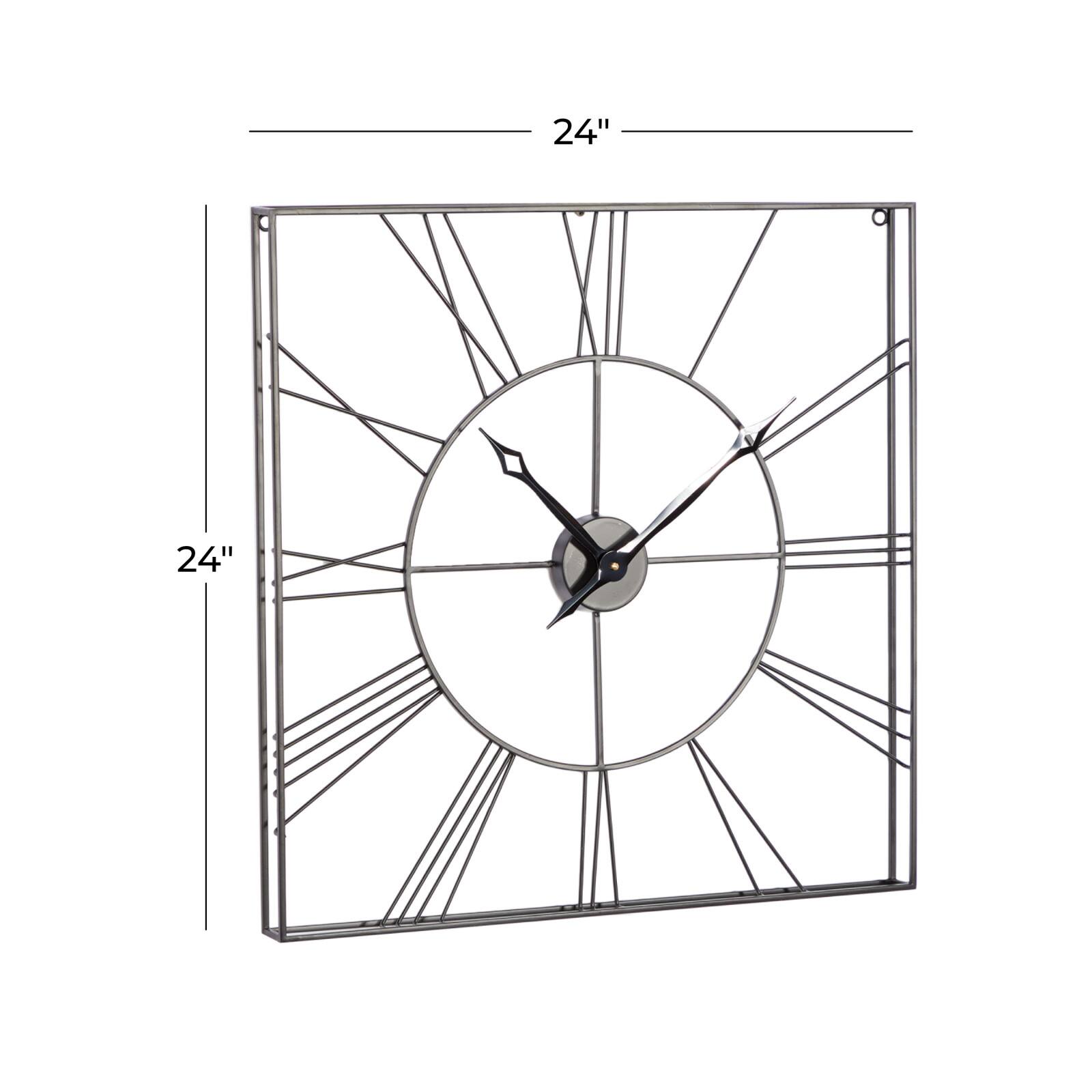 CosmoLiving by Cosmopolitan 24" Metal Square Wall Clock