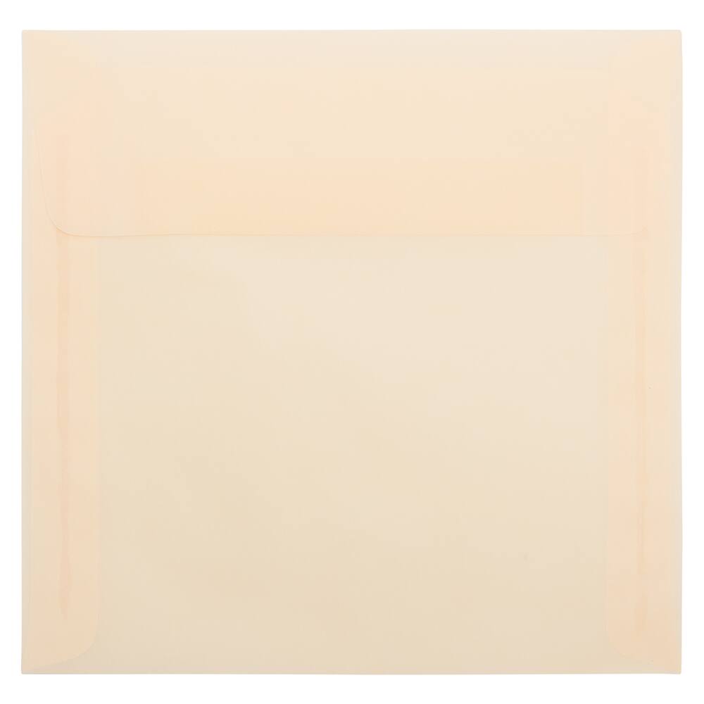 JAM Paper 6.5" x 6.5" Translucent Vellum Envelopes