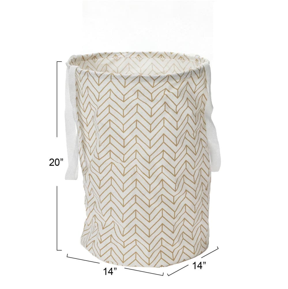 Household Essentials Krush Round Laundry Bag with Handles (Brown)